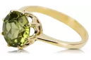 Yellow Peridot 14K Yellow gold Ring Vintage style vrc157y